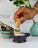 SR Essentials & Clayport Handmade Shave Soap Mug - Indigo